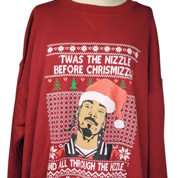 Snoop Dogg Twas The Nizzle Before Chrismizzle Sweatshirt Size 2XL - Picture 4 of 6